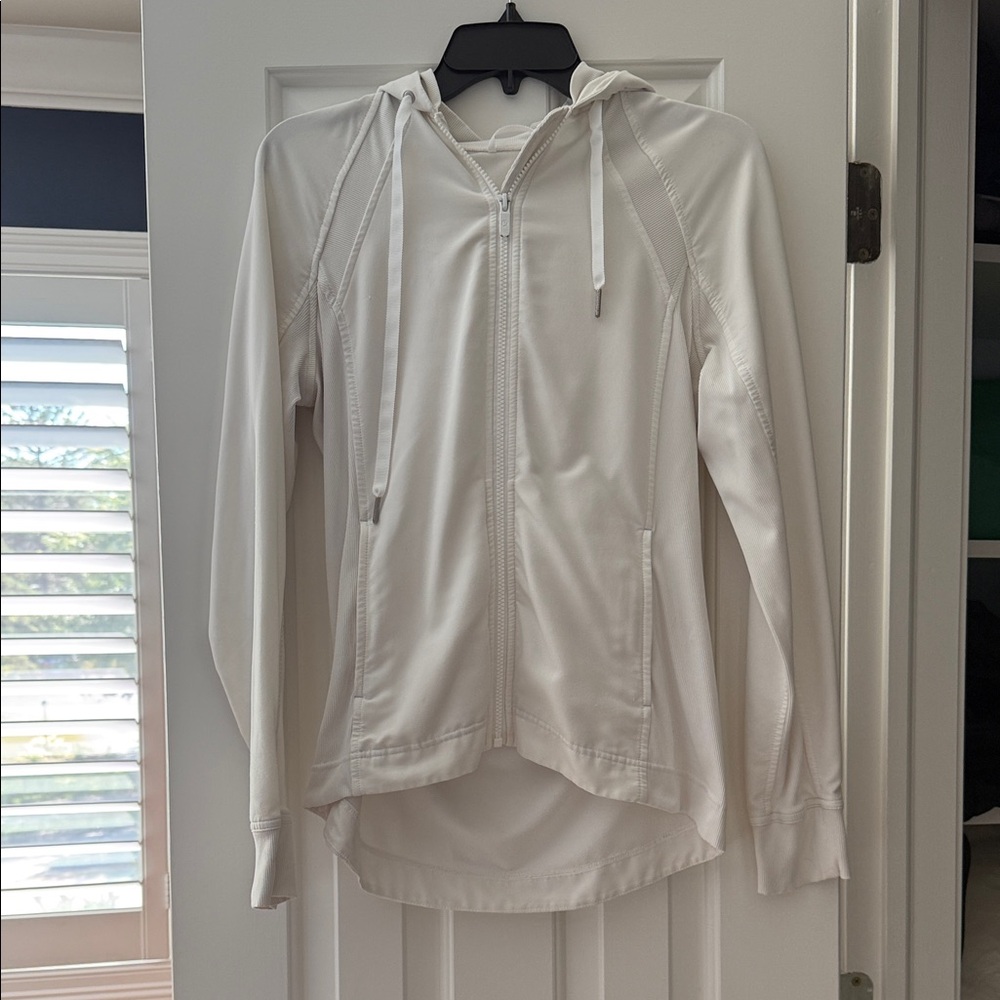 lululemon athletica White Hooded Jacket